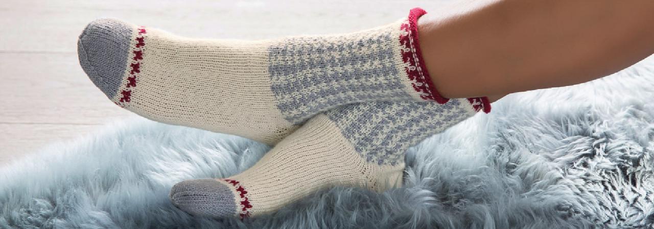 Postup pletení ponožek na pěti jehlicích