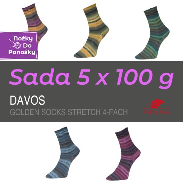 Pro Lana Golden Socks Stretch Davos kolekce 5 x 100 g