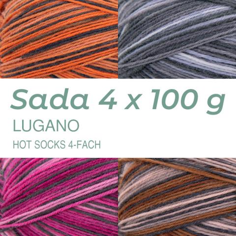 Hot Socks Lugano 4-fach kolekce 4 x 100 g